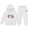White, variant on TIREOW Girls Sweatsuit Set Football Heart Print Long Sleeve Pullover Hooded Sweatshirt and Jogger Pants Casual Streetwear 2 Piece Set