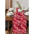 thumbnail image 4 of Valentine'S Day Flower And Rose Table Runner Kitchen Decoration Table Cover Wedding Party Tablecloth 4/6pcs Placemats, 4 of 5