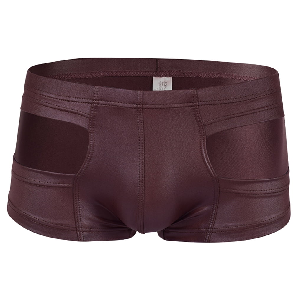 mens leather swimwear