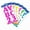 Fluorescent, variant on Bazic Products 3822 2 in. Metallic Color Alphabet Stickers, 10 Sheets - Case of 24