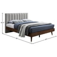 thumbnail image 7 of Meridian Furniture Vance Beige Durable Linen Fabric Queen Bed, 7 of 7