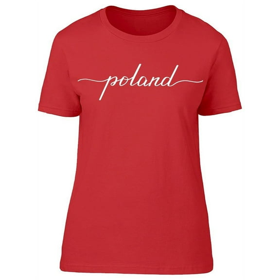 Poland Line Map T-Shirt Women -Image by Shutterstock, Female Medium