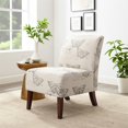 thumbnail image 2 of Linon Chaise Pantoufle Rembourrée en Bois Papillon Gris, 2 of 14