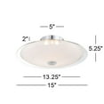 thumbnail image 6 of Possini Euro Design Modern Ceiling Light Semi Flush Mount Fixture 15" Wide Chrome 3-Light Clear Frosted Glass Disk for Bedroom Living Room Hallway, 6 of 6