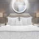 thumbnail image 2 of Designart 'Abstract White Geometric Pattern' Juego de cama escandinavo - Edredón, 2 of 5