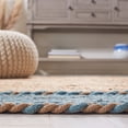 thumbnail image 4 of SAFAVIEH Natural Fiber Cirino Bordered Area Rug, Natural/Blue, 6' x 9' Oval, 4 of 8