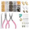thumbnail image 4 of Alicates de mano DIY para hacer joyas con abalorios, alicates antideslizantes para reparación de abalorios de acero, portátil, 4,5 pulgadas, artesanía, accesorio para el hogar tipo 1 Jumpingount TO000859-01, 4 of 7