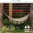 thumbnail image 4 of Northlight Macrame Hammock with Patterned Tassels - 78" x 31" - Brown, 4 of 7