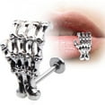 thumbnail image 2 of Piercing para labios Zulema Skeleton Skull de acero inoxidable, 2 of 8