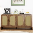 thumbnail image 5 of Diubas Sideboard Cabinet, Buffet Cabinet, Rattan Cabinets with Storage, Living Room, Walnut, 5 of 9