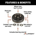 thumbnail image 2 of Lippert 12" Brake Drum Hub for 6,000-lb. Axle - 6 on 5.5", 1/2" Stud (with Bearing Cone) 814211, 2 of 3