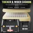 thumbnail image 3 of SOONTRANS Ergonomic Gaming Chair with Footrest, Adult Office Chair with Pocket Spring Cushion, Comfortable Gamer Game with Massage Lumbar Cushion Linen Fabric, Reclining Computer Chair, Black & White, 3 of 10