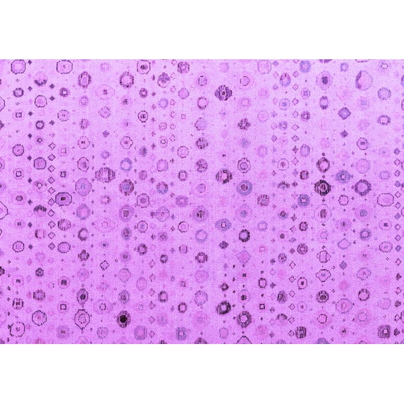 Ahgly Company Indoor Rectangle Solid Purple Modern Area Rugs, 4' x 6'