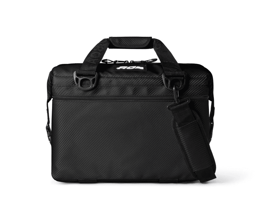 AO Coolers Carbon Soft Cooler with High-Density Insulation, Black, 24-Can