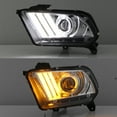 thumbnail image 3 of AKKON - For 2010-2014 Ford Mustang LED Tube Daytime Running Lamp w/Sequential Turn Signals Projector Headlights Chrome Housing, 3 of 7