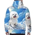 thumbnail image 7 of Pofeuu Cute Cloud Bichon Frise Print Mens Casual Hooded Collar Drawstring Hoodies Pullover Sweatshirts Casual Long Sleeve Shirts-XX-Large, 7 of 7