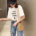 thumbnail image 4 of Bolso cruzado tejido a mano para mujer, Mini bolso de mano tejido para playa de verano, bolso de mano informal tejido, bolso de hombro, 4 of 5