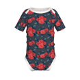 thumbnail image 2 of Balery Rose Flowers Pattern Baby Climbing Clothes Infant Bodysuit Cute Infant Bodysuit Baby Romper-9M, 2 of 7