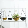 thumbnail image 3 of Namzi-b 1 piece simple golden iron basket flower pot hanging iron chlorophytum comosum planting green plants hanging semicircle flower pot large size 18.89 inches, 3 of 4