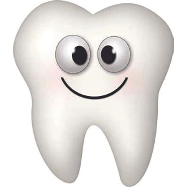 Animated Tooth Smiling Tooth Customized Wall Decal - Custom Vinyl Wall ...
