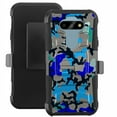 thumbnail image 2 of DALUX Hybrid Kickstand Holster Phone Case Compatible with LG Aristo 5 / Aristo 5 Plus / Fortune 3 / Rebel 5 / Tribute Monarch / K8X (2020) / Risio 4 / Phoenix 5 / K31 (2020) - Blue Stylish Camo, 2 of 4