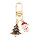 thumbnail image 1 of Llavero de metal con forma de muñeco de nieve y caramelo de árbol de Navidad | Llavero festivo | Abalorio de aleación para rellenar calcetines y pequeños regalos | Incluye 1 llavero, 1 of 2