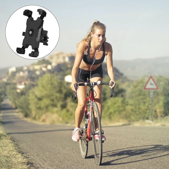 HORIALENCE Phone Stand for Bike 1Pack Mobile Phone Bike Mount Rectangular Shape Cushion Protection Four-Way Adjustment