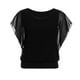thumbnail image 5 of Women's Loose Casual Short Sleeve Batwing Sleeve Chiffon Top T-shirt BlouseXL, 5 of 5
