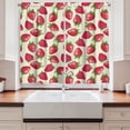 thumbnail image 2 of Ambesonne Fruits Kitchen Curtains, Strawberries Vivid Food, 55"x39", Eggshell Red Olive Green, 2 of 3