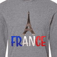 thumbnail image 4 of Inktastic France Eiffel Tower Flag in Text Long Sleeve T-Shirt, 4 of 5