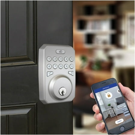 MiLocks - MieQ Smart Lock Wi-Fi Replacement Deadbolt with App/Keypad Access - Silver