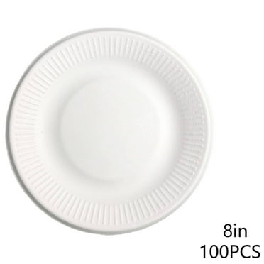 ACDANC 100Pcs Paper Plates Toxin-Free Safe Dessert Plates,Versatile Disposable Dessert Plates for Offices and Parties,8in