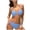 Sky Blue, variant on Women's Sexy Bikini Set Halter Neck Backless Solid Color Two Piece Swimsuit Beachwear for Vacation Summer Party,Army Green,L