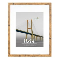 Scholartree 11x14 Matted to 8x10 Linear Gallery Wall Picture Frame, Brown