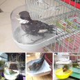 thumbnail image 5 of Farfi Bird Bathtub Easy to Clean Transparent Bird Bath Cage Convenient Bath Bathroom for Small Birds Parrot Pink, 5 of 13