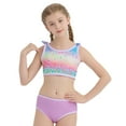 thumbnail image 4 of Two Piece Little Girls Tank Bathing Suit Print Bikini Set Kids Girls' Swimwear Bathing Suit Size 3-10, 4 of 7
