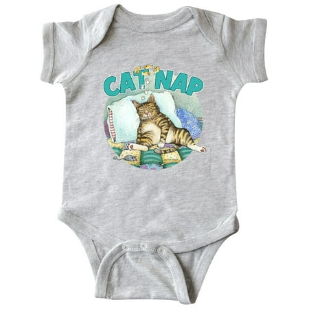 

Inktastic Cat Nap Cute Sleeping Cat Gift Baby Boy or Baby Girl Bodysuit