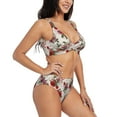 thumbnail image 2 of Daiia Rose Flowers Women's Bikini Set Two Piece Swimsuit High Waisted Bikini Adjustable Straps Bikini Perfect for Beach, Pool, and Summer Vacation-Large, 2 of 9