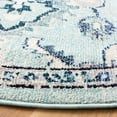 thumbnail image 3 of SAFAVIEH Madison Elinor Traditional Distressed Area Rug, Teal/Beige, 6'7" x 6'7" Round, 3 of 8