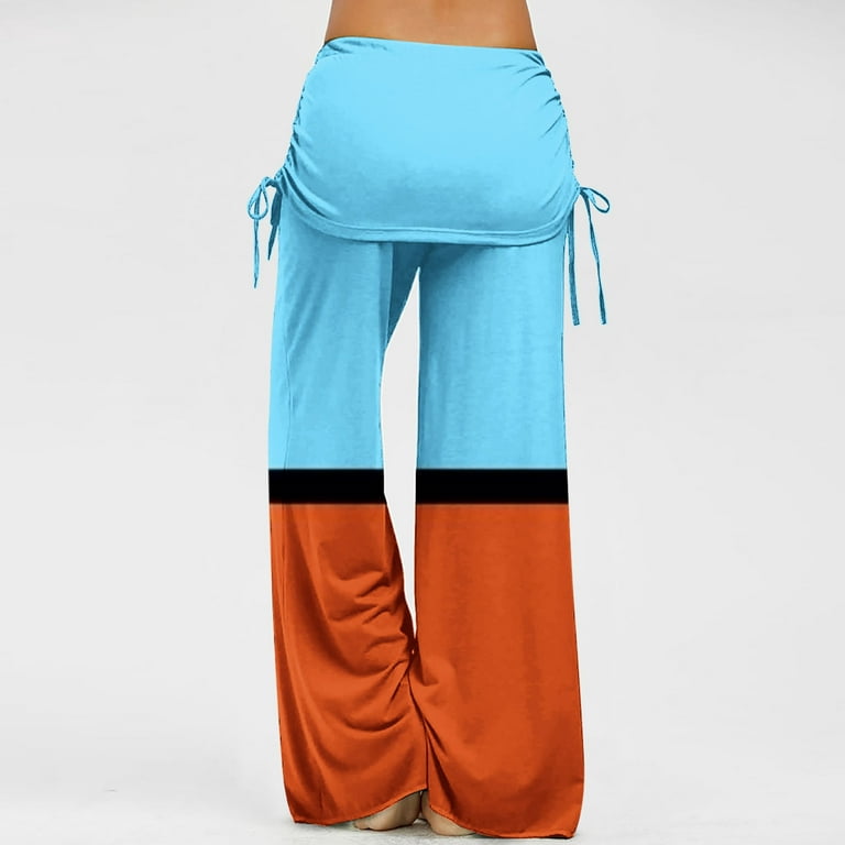 Ersazi Sweatpants For Teen Girls Women'S Fashion Drawstring High Waist  Straight Leg Wide Leg Pants Printed Casual Loose Yoga Pants Sports Pants On  Clearance Orange Women'S Activewear Leggings Xl 