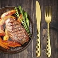 thumbnail image 6 of 24 Pieces Silverware Set, Stainless Steel Flatware Set with Holder, Mirror Polished Utensils Set Service for 6, Durable Kitchen Eating Tableware Set, Include Fork Knife Spoon Set, Dishwasher Safe, 6 of 7