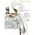 thumbnail image 5 of Spring Flowers Rectangle Tablecloth, Yellow Pink Floral Leaves Country Farm Plants Waterproof & StainResistant Tablecloth, Washable Oil-proof Table Cover for Dining/Party/Wedding/Buffet 52x70 In, 5 of 9