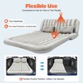 thumbnail image 3 of YIYIBYUS Mattress Car Inflatable Bed Outdoor Travel Camping Mat Flocking Air Mattress with 2 Air Headrests,Grey, 3 of 12