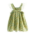 thumbnail image 4 of Odeerbi 2025 Summer Baby Girls' Sleeveless Lace Suspender Dress Floral Children's Clothing, 4 of 5