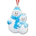 thumbnail image 5 of Personalized Single Parent with 1 Kid Blue Snowman Ornaments for Christmas Tree 2024 - First Xmas, 5 of 9