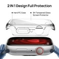 thumbnail image 2 of Sodi 2 Pack Hard PC Case with Built-in Tempered Glass, Ultra-Thin Anti-Scratch Cover for Apple Watch Series 9/8/7 - 41mm - Clear, 2 of 7