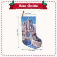 thumbnail image 3 of Salouo Majestic Fantasy Castle Print Christmas Decorations Stockings 1 Pack 18'' Xmas Stockings Holiday Stocking Personalized Farmhouse Decor for Home Family Party Tree, 3 of 7
