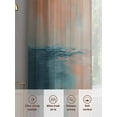 thumbnail image 6 of Oil Painting Style Sheer Curtains 108 Inches Long 2 Panels Abstract Yellow Blue Ocean Sunset Light Filtering Semi Sheer Window Curtains Drapes for Bedroom Living Room 52"x108", 6 of 7