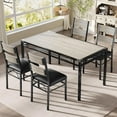 thumbnail image 2 of Roromall Dining Table Set, Wood Kitchen Table with Upholstered Chairs, Kitchen Table Chairs Set w/Collision Angle for Small Space, Dining Room, Apartment, 2 of 7