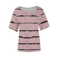 thumbnail image 4 of Lzobxe Women Tops Casual Printed Button Short Sleeved V-Neck Shirt,Sizes S-3XL, 4 of 4